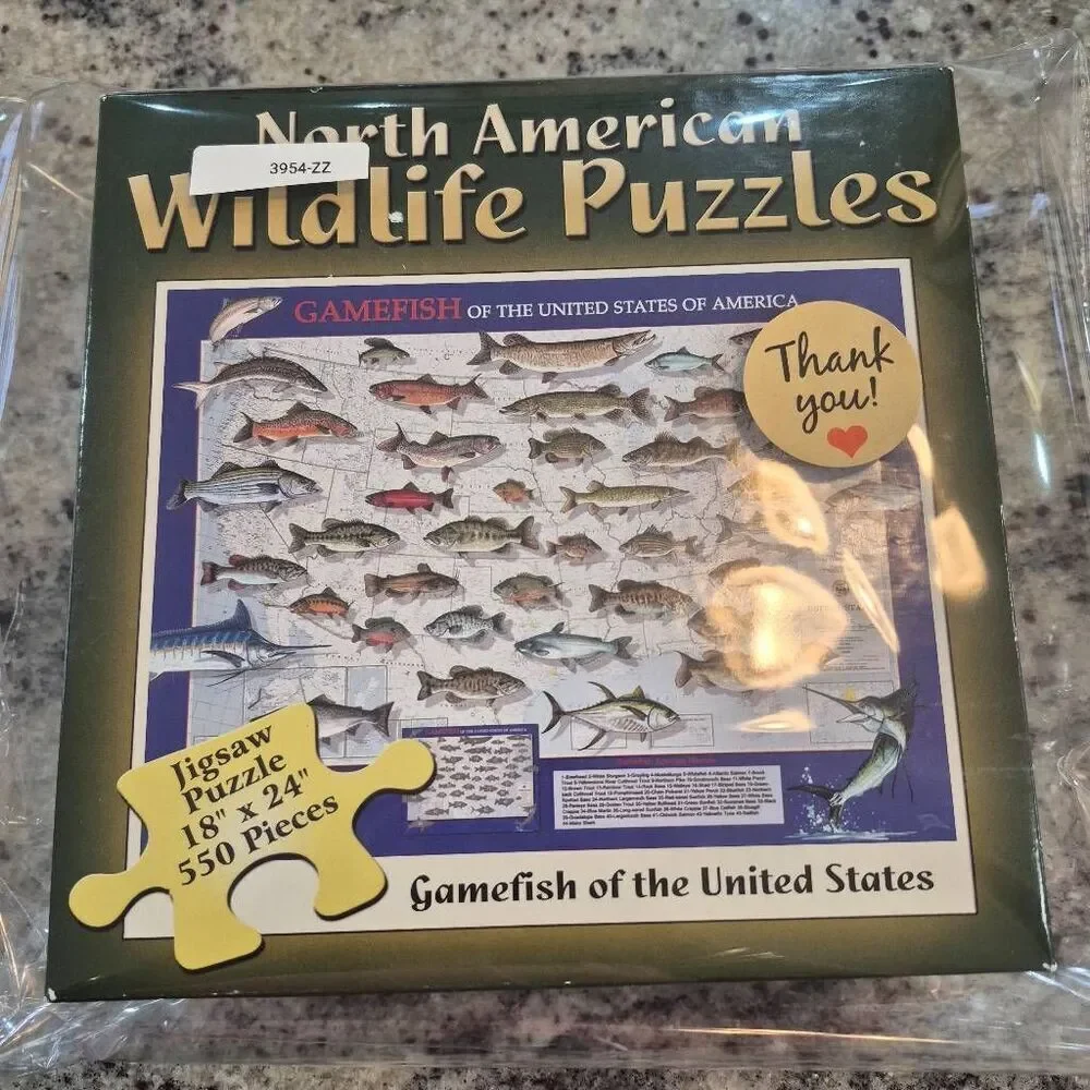 North American Wildlife Puzzles Gamefish of the United States 550 pc Jigsaw Puzz